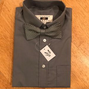 Boys size 14 long sleeve dress shirt and bow tie